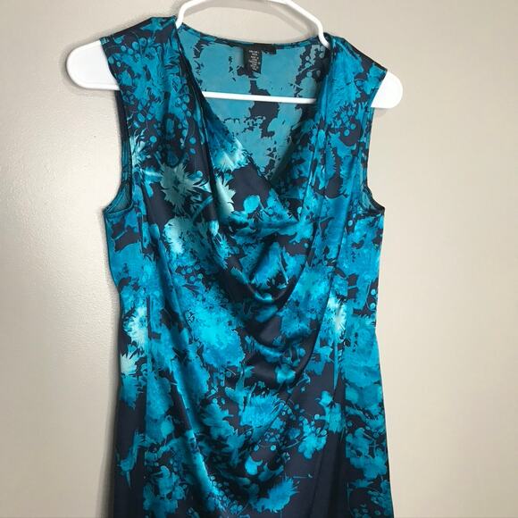 Kenneth Cole Women's Y2K Silk Dress Whimsigoth Celestial Y2K Blue Size XS - Picture 5 of 8